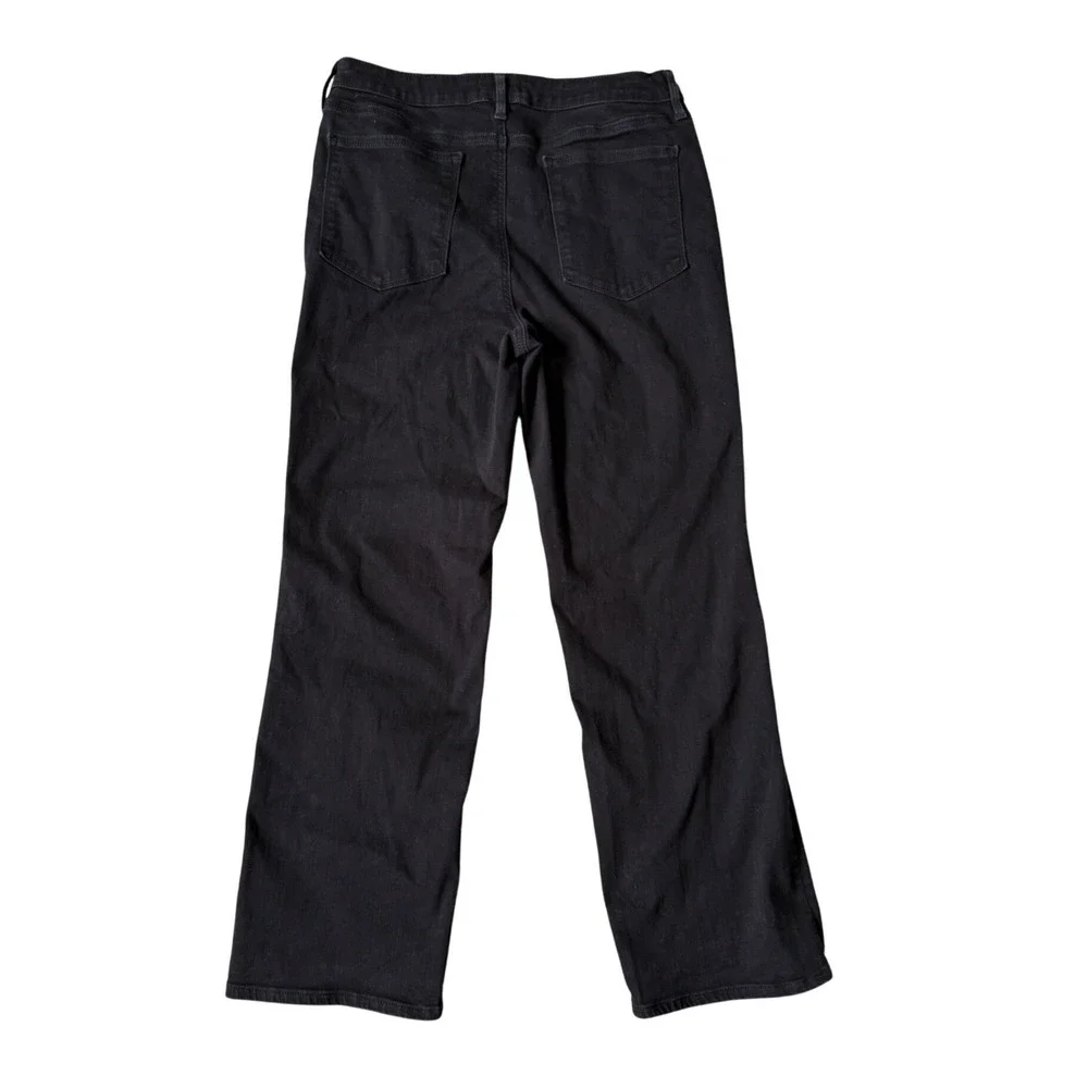 Athleta Flex Kick Flare Jean Black Women's Size 12 Tall Zip Pocket Stretch EUC - Picture 2 of 6